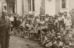 Ernst Papanek with children of the OSE Children's Home