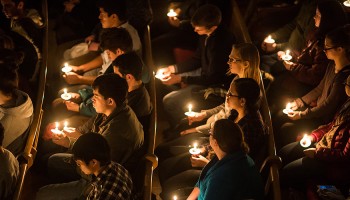 Candlelight vigil in Colgate Memorial Chapel