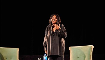 Whoopi Goldberg speaks from the stage