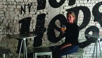 Christina Cahill '85 in her Top of the Hops Beer Shop