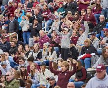Fans at Colgate Homecoming football game