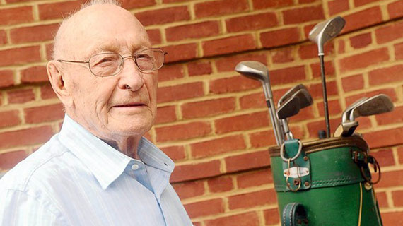 Dr. Wally Sennott, 104, did play some golf when he attended Colgate.