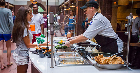 Frank Dining Hall is offering a broader range of healthier food options this year.