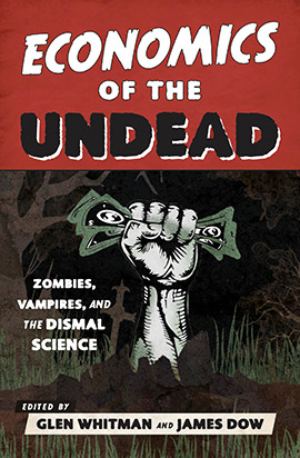Book cover showing a zombie hand holding money