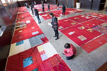 Monument Quilt at Colgate, supporting survivors of sexual assault