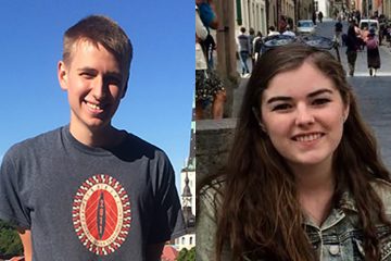 William Andrews ’16 (left) and Carolyn “Cara” Skelly ’16 (right)