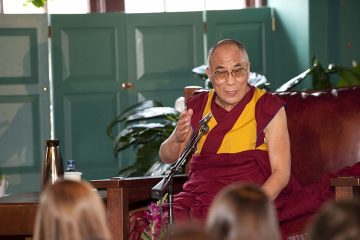 The Dalai Lama speaking during Global Leaders 2008.