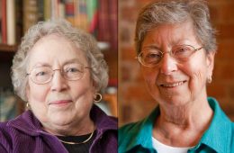 portraits of Wanda Warren Berry (left) and Marilyn Thie (right)