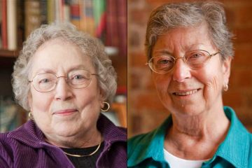 portraits of Wanda Warren Berry (left) and Marilyn Thie (right)