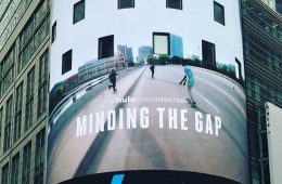 Minding the Gap billboard in Times Square